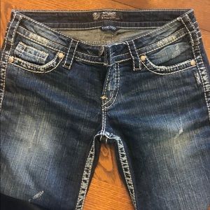 Silver twisted jeans